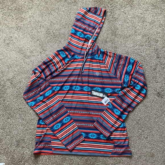 NWT Men’s Rock&Roll Denim Aztec Pullover - Picture 3 of 5